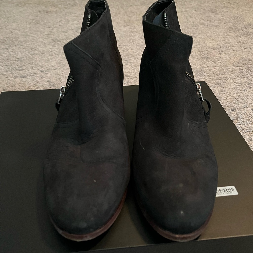 Sam Edelman black suede ankle booties